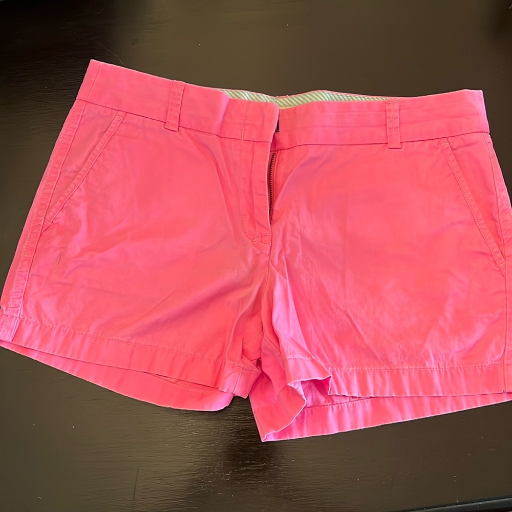 J Crew Chino bright pink shorts